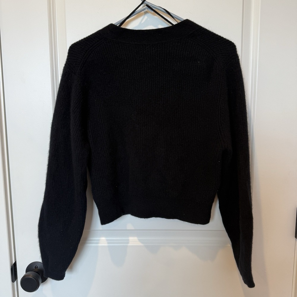 & Other Stories Womens Wool Ribbed Button Cardigan XS Dark Academia Coquette - Picture 4 of 6